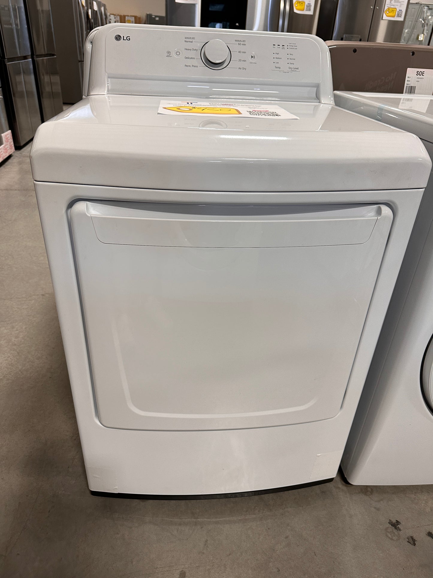 NEW LG - 7.3 Cu. Ft. Smart Electric Dryer with Sensor Dry - Model:DLE6100W  DRY12390