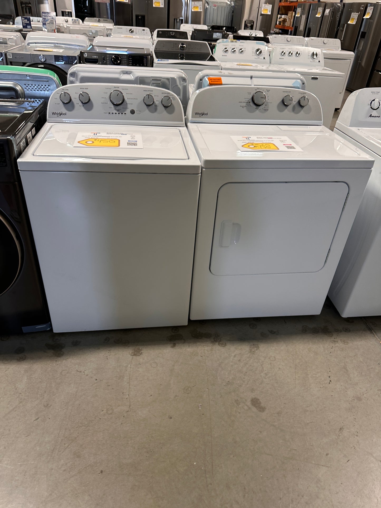 GREAT NEW WHIRLPOOL TOP LOAD WASHER ELECTRIC DRYER LAUNDRY SET WAS13986 DRY13018