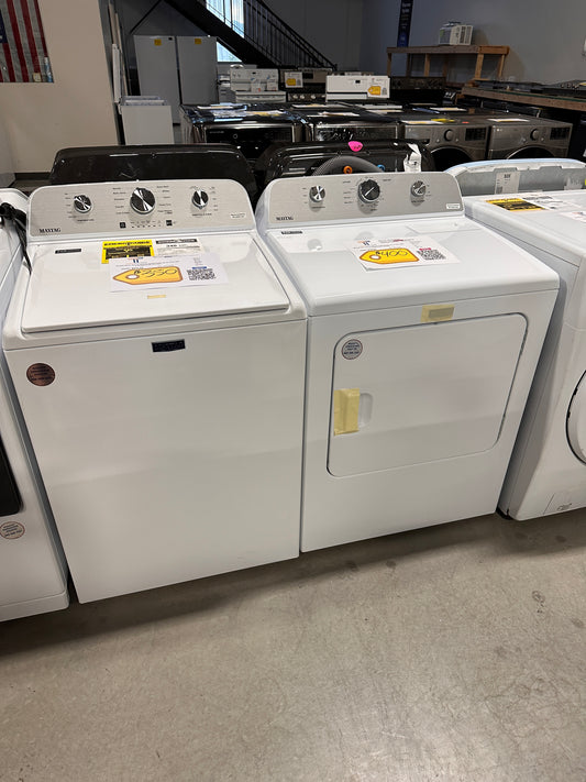 TOP LOAD WASHER ELECTRIC DRYER MAYTAG LAUNDRY SET - WAS13084 DRY12371