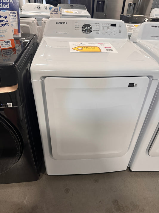 7.2 Cu. ft. Electric Dryer with Sensor Dry Samsung  MODEL: DVE45T3200W  DRY13123