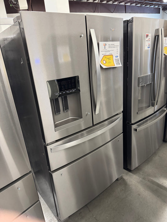 Whirlpool Standard-Depth 24.5-cu ft 4 -Door 36-in Wide French Door Refrigerator with Ice Maker with Water and Ice Dispenser ( Stainless Steel ) ENERGY STAR Certified