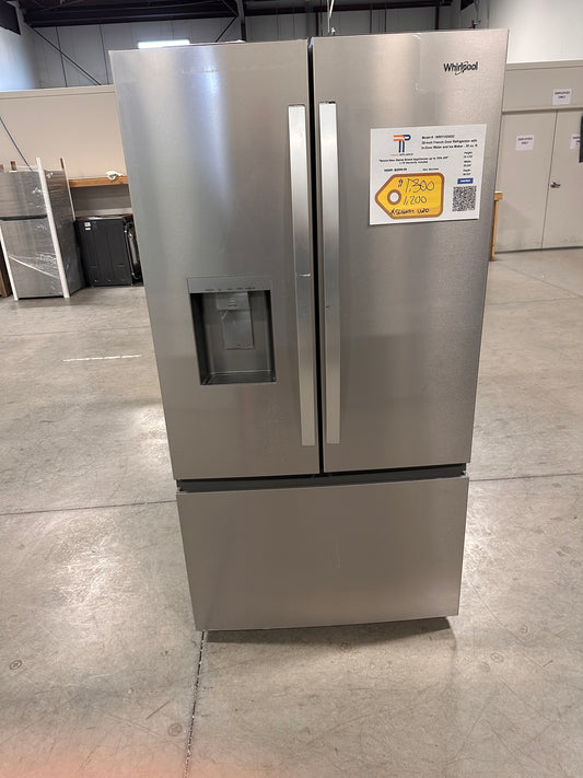 GENTLY USED WHIRLPOOL FRENCH DOOR REFRIGERATOR MODEL: WRFF3536SZ  REF13945