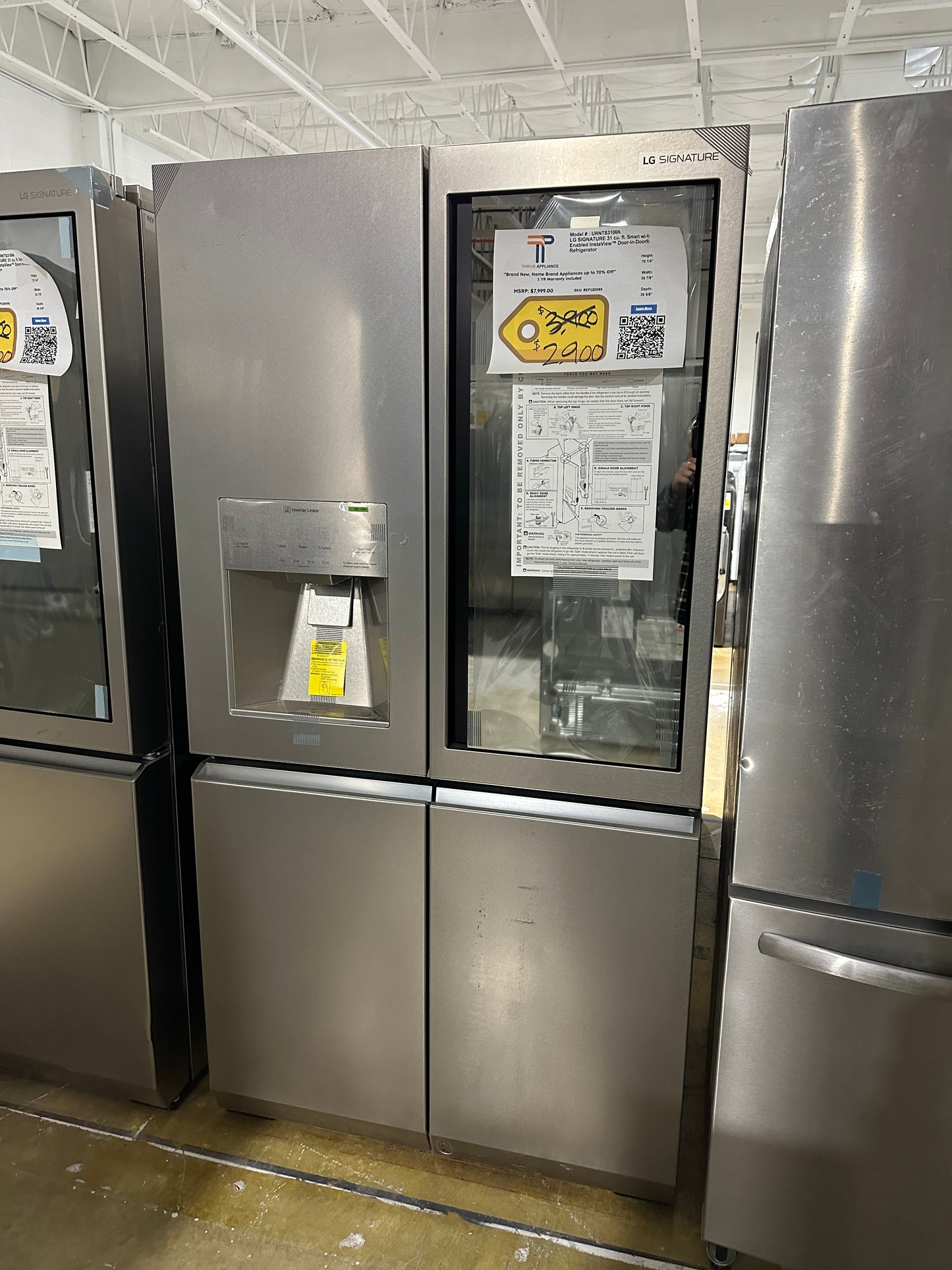MAKE AN OFFER! GREAT NEW FRENCH DOOR LG SIGNATURE REFRIGERATOR - REF12058S URNTS3106N