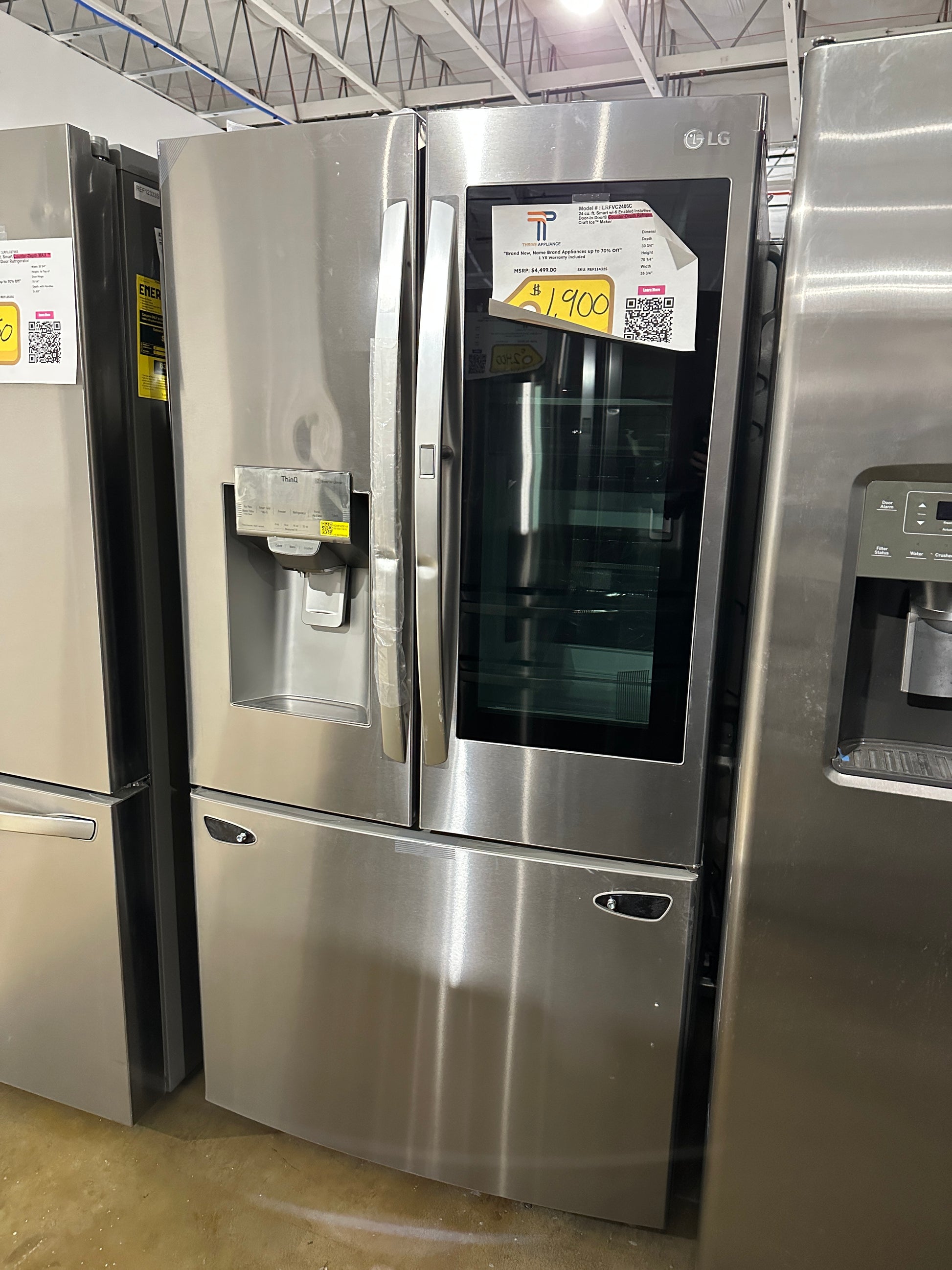 LG COUNTER DEPTH DOOR IN DOOR REFRIGERATOR REF11432S LRFVC2406S