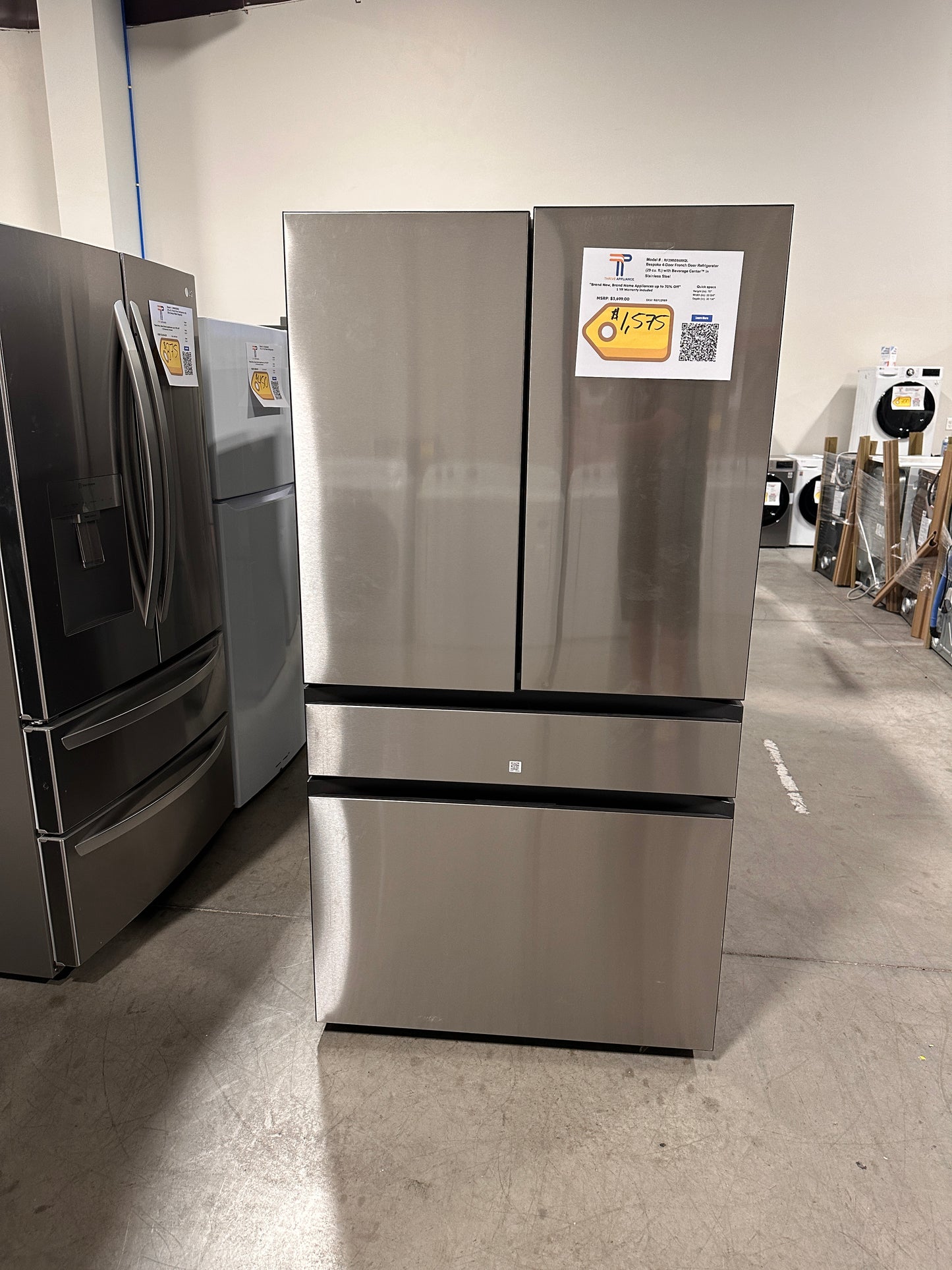 NEW SAMSUNG BESPOKE FRENCH DOOR REFRIGERATOR Model:RF29BB8600QLAA  REF12989