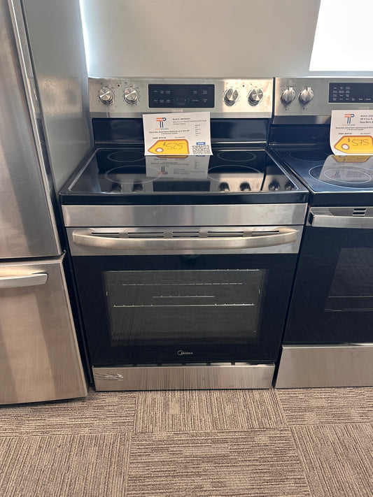 NEW! Midea 6.3 Cu. Ft. Stainless Freestanding Electric Range  MODEL: MER30S2AST  RAG12048