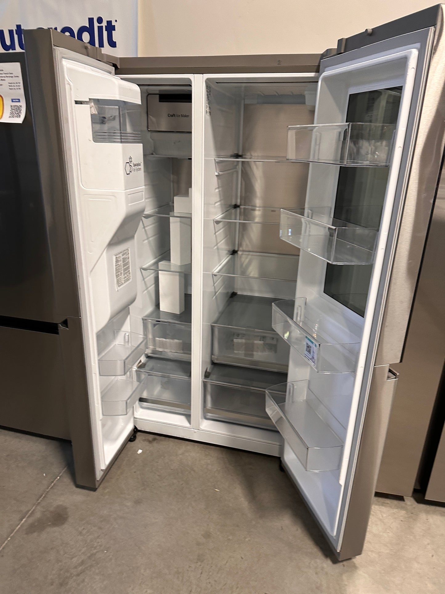 GREAT! NEW! LG 27 Cu. Ft. Side-by-Side InstaView Refrigerator  MODEL: LRSOS2706S  REF13983