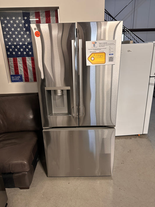 GREAT! LG 25 cu. ft. Stainless 3-Door French Door Refrigerator  MODEL: LF25H6330S  REF13992