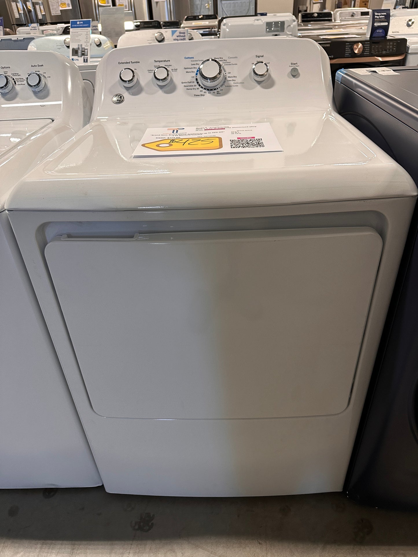 NEW GE 7.2 CU FT ELECTRIC DRYER MODEL: GTD42EASJWW  DRY12430