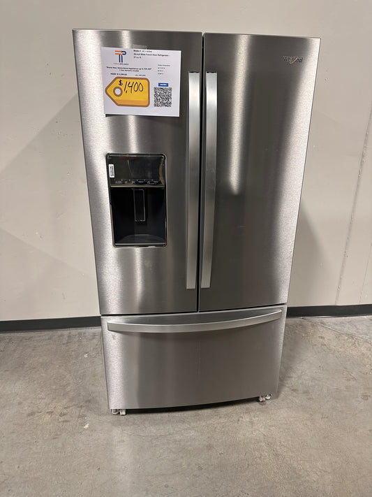 NEW Whirlpool - 26.8 Cu. Ft. French Door Refrigerator - Stainless Steel  MODEL: WRF767SDHZ  REF12987