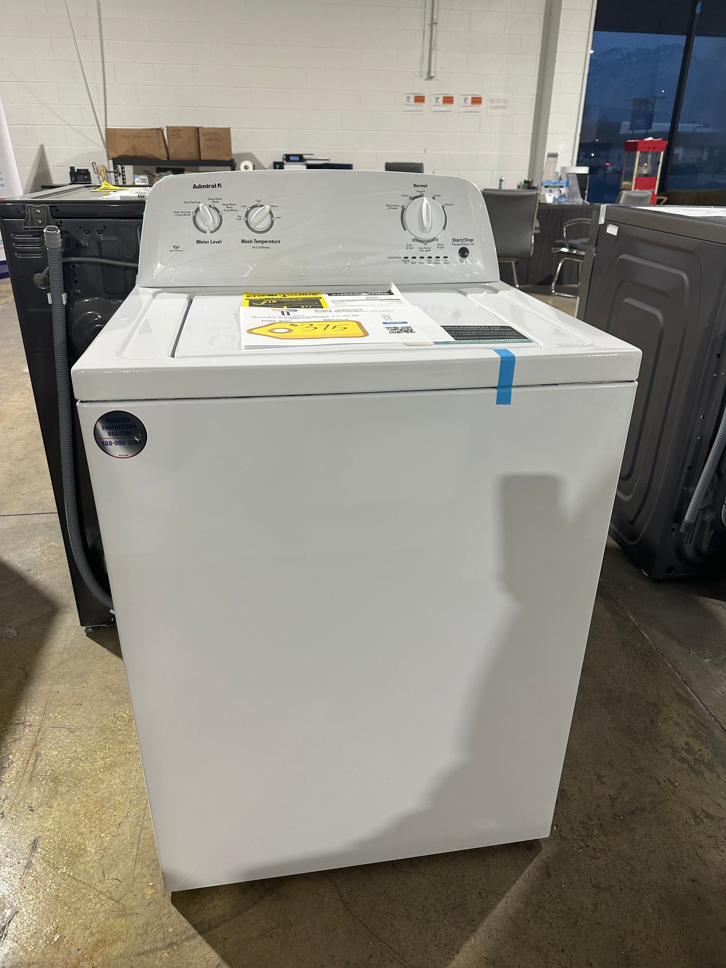 GREAT NEW TOP LOAD WASHER WITH AGITATOR MODEL: ATW4516MW  WAS12077S