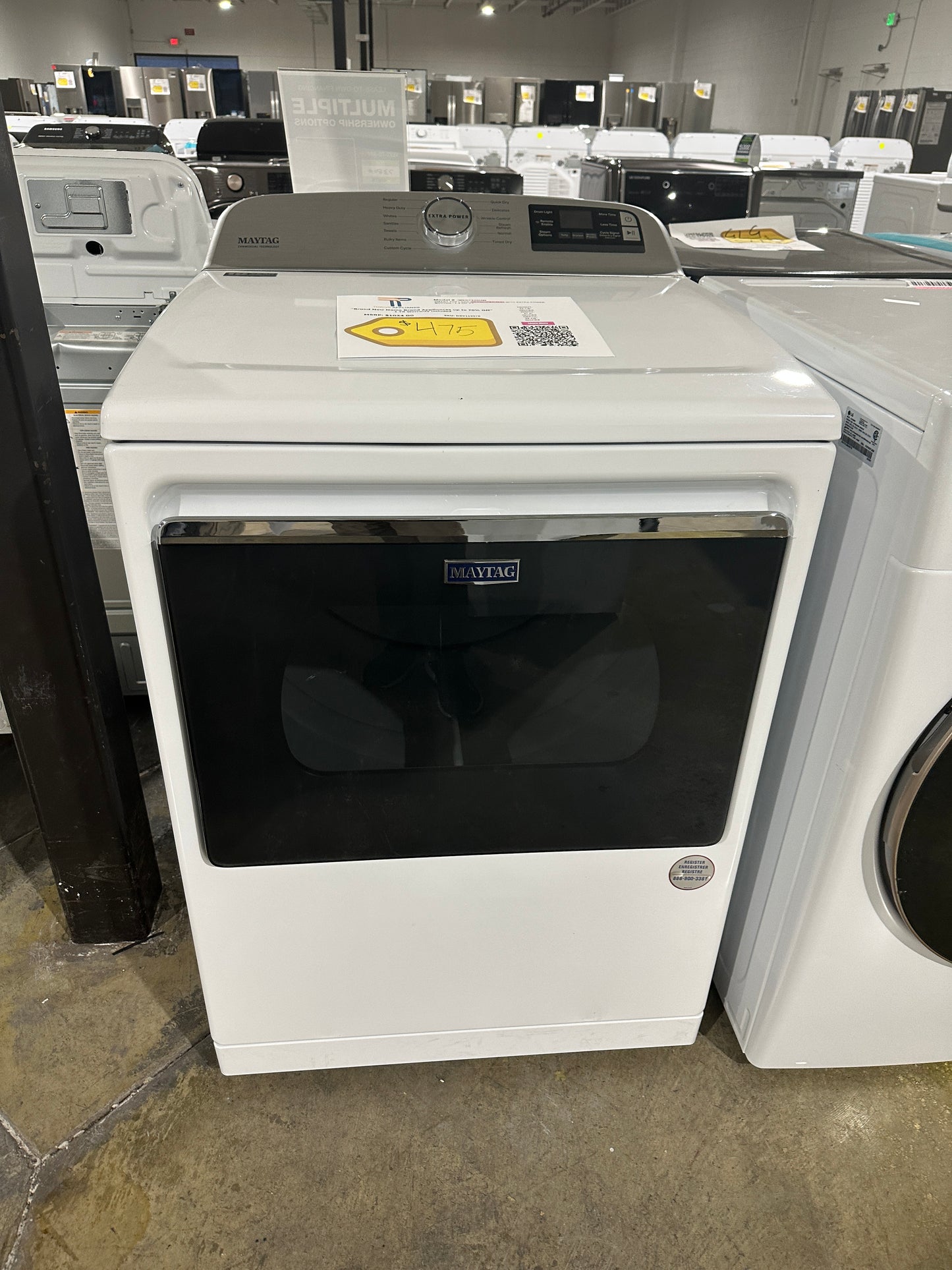GREAT NEW MAYTAG SMART ELECTRIC DRYER MODEL: MED7230HW  DRY11997S