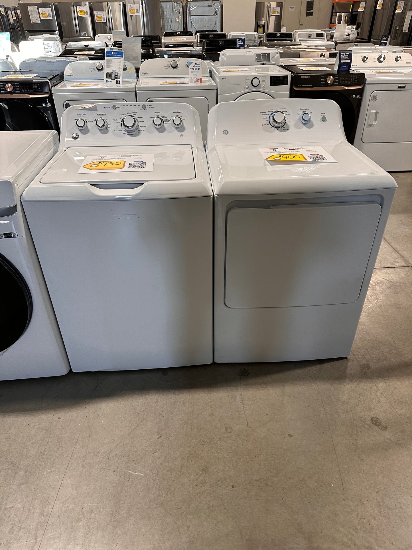GREAT NEW GE TOP LOAD WASHER ELECTRIC DRYER LAUNDRY SET - WAS13122 DRY12340