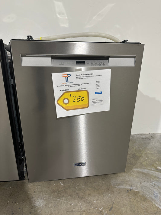 GREAT MAYTAG DISHWASHER WITH STAINLESS STEEL TUB - WARRANTY INCLUDED - MODEL: MDB4949SKZ  DSW11382S