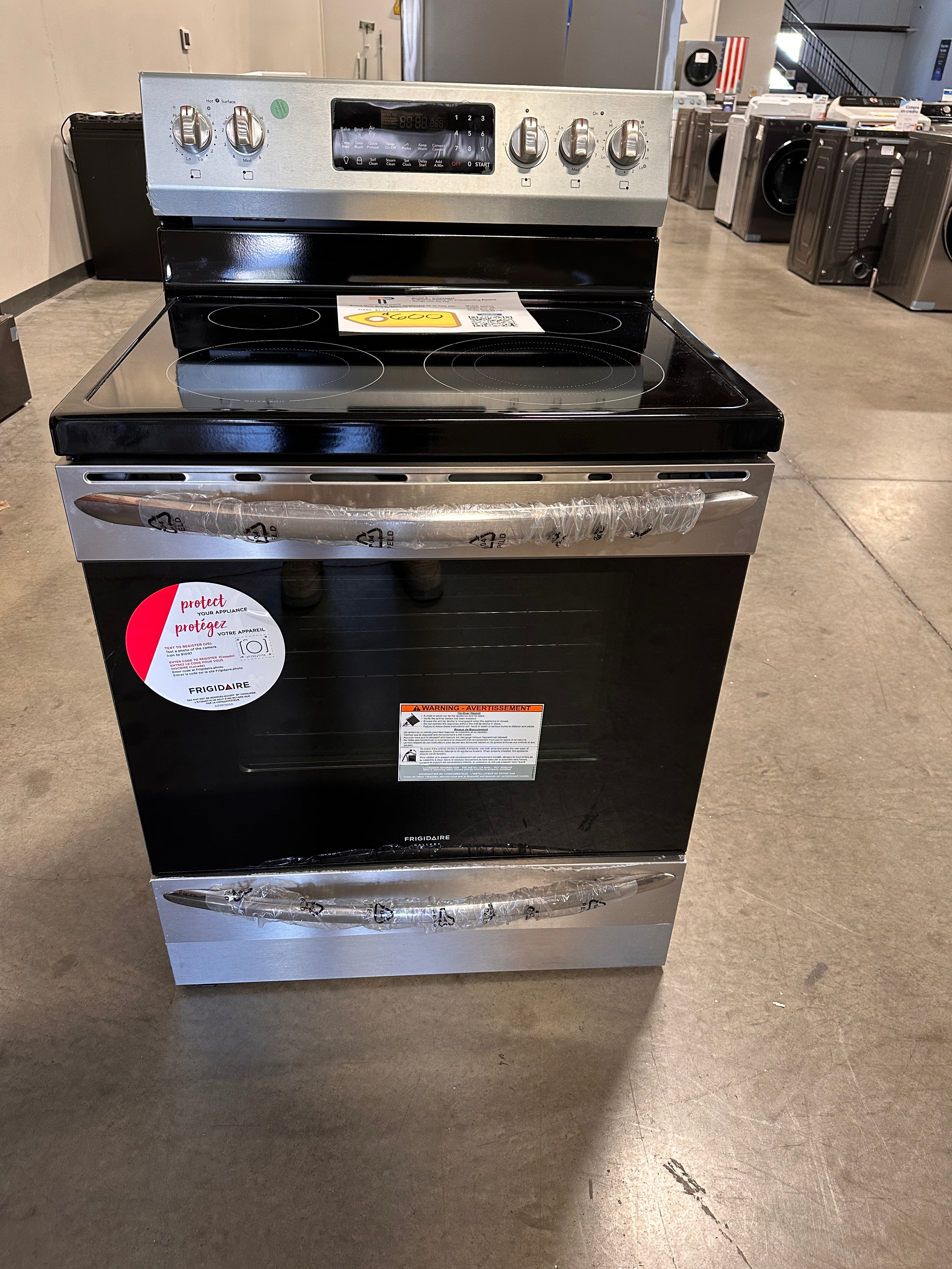 NEW FRIGIDAIRE GALLERY ELECTRIC AIR FRY RANGE MODEL: GCRE3060AF RAG118 ...