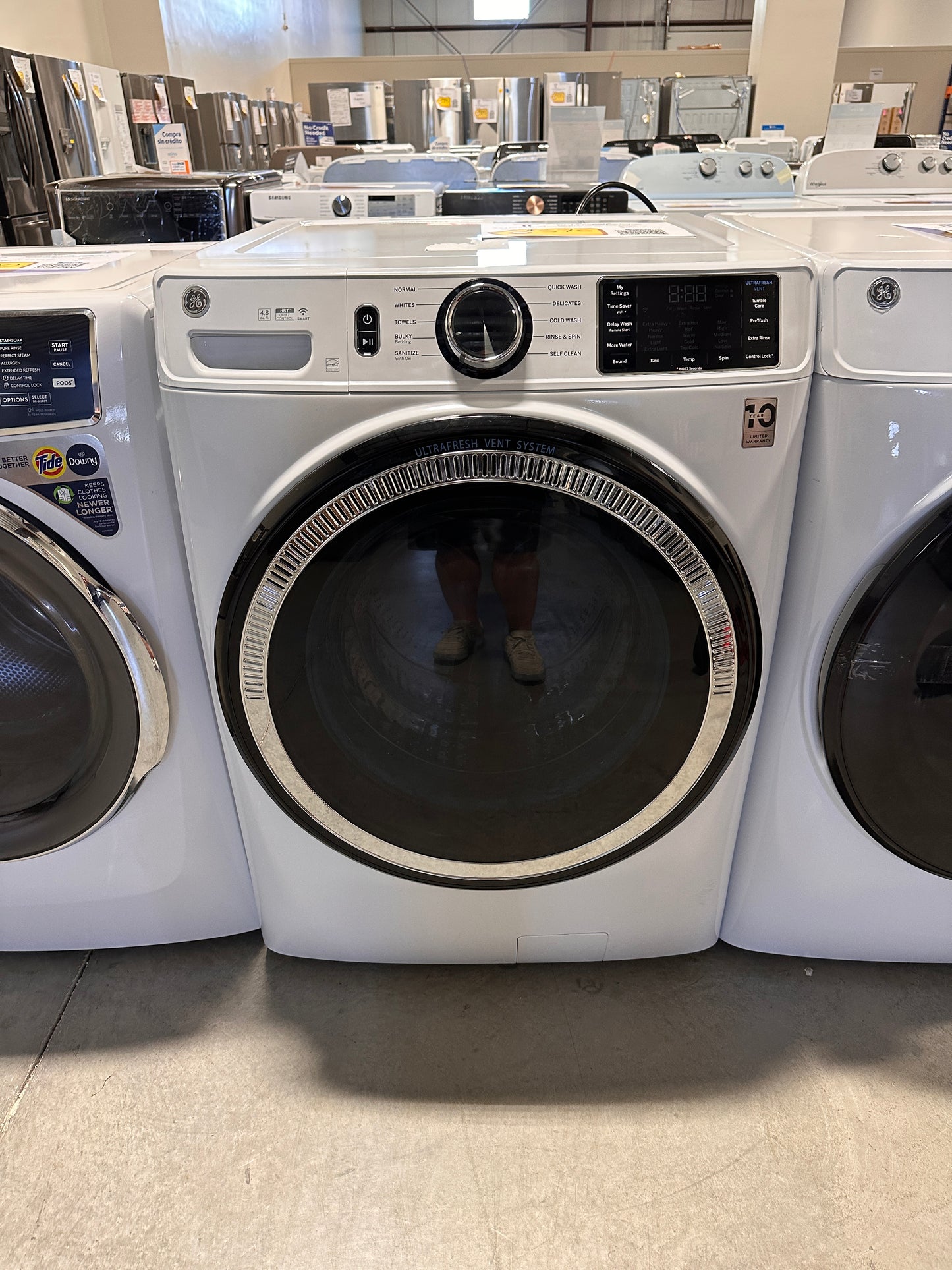 GREAT NEW GE STACKABLE FRONT LOAD WASHER MODEL: GFW550SSNWW  WAS12904