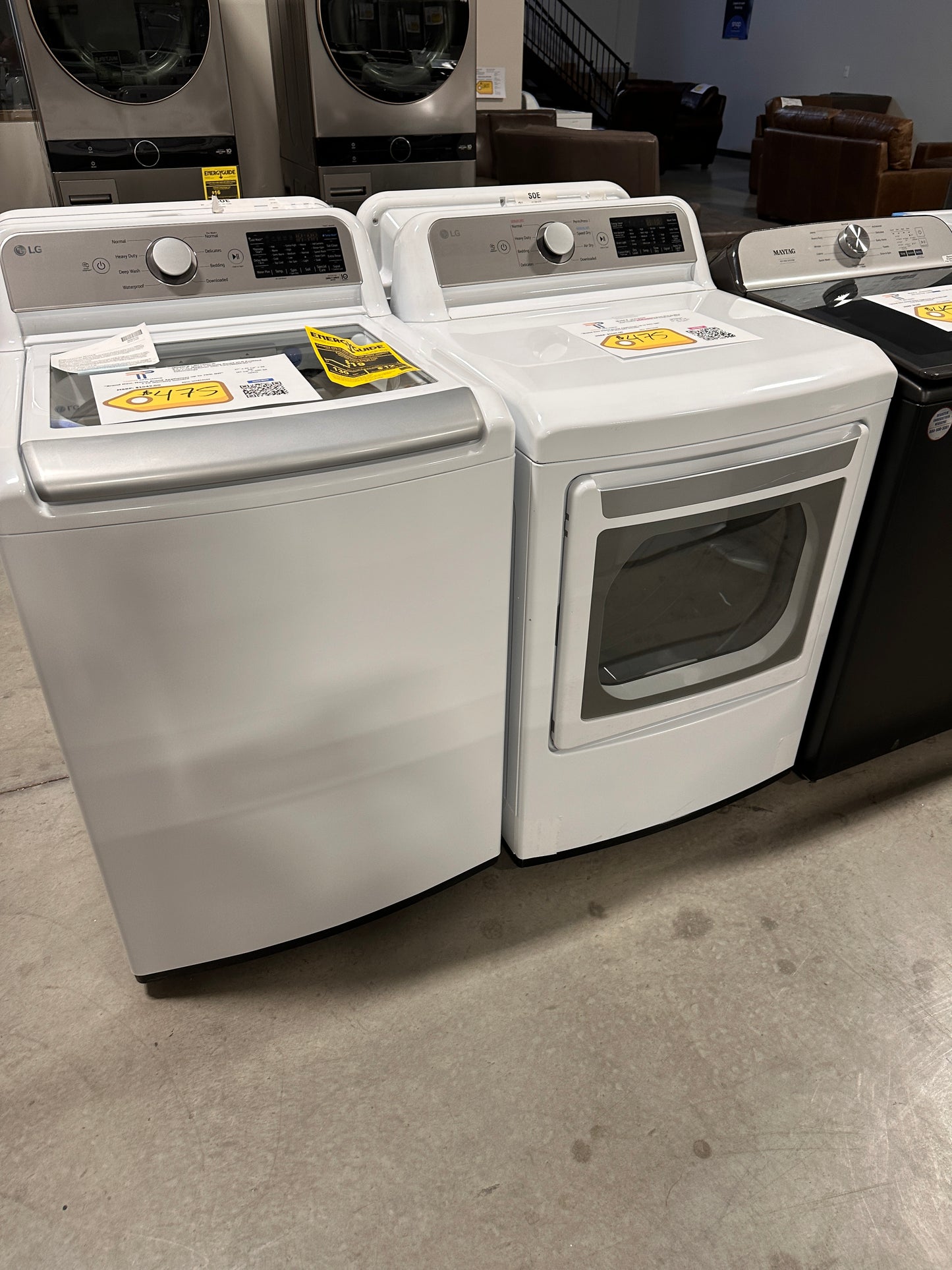 NEW LG TOP LOAD WASHER ELECTRIC DRYER LAUNDRY SET - WAS13132 DRY12449
