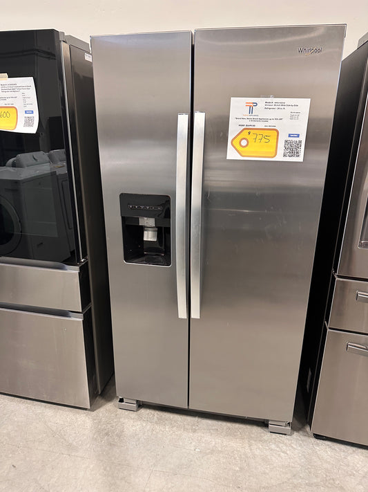 SLEEK AND NEW! Whirlpool 36 Side-by-Side Refrigerator  MODEL: WRS315SDHZ  REF13924