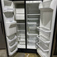 USED WHIRLPOOL SIDE BY SIDE STAINLESS STEEL REFRIGERATOR MODEL: ED5FHEXNS  REF12416S