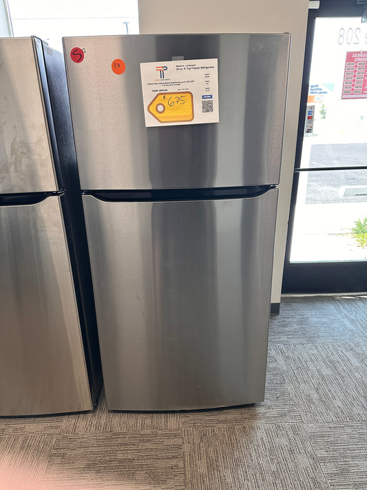 BEAUTIFUL BRAND NEW LG TOP FREEZER REFRIGERATOR MODEL: LHTNS2403S  REF14018