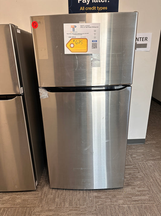 BRAND NEW TOP FREEZER LG REFRIGERATOR MODEL: LHTNS2403S  REF14021