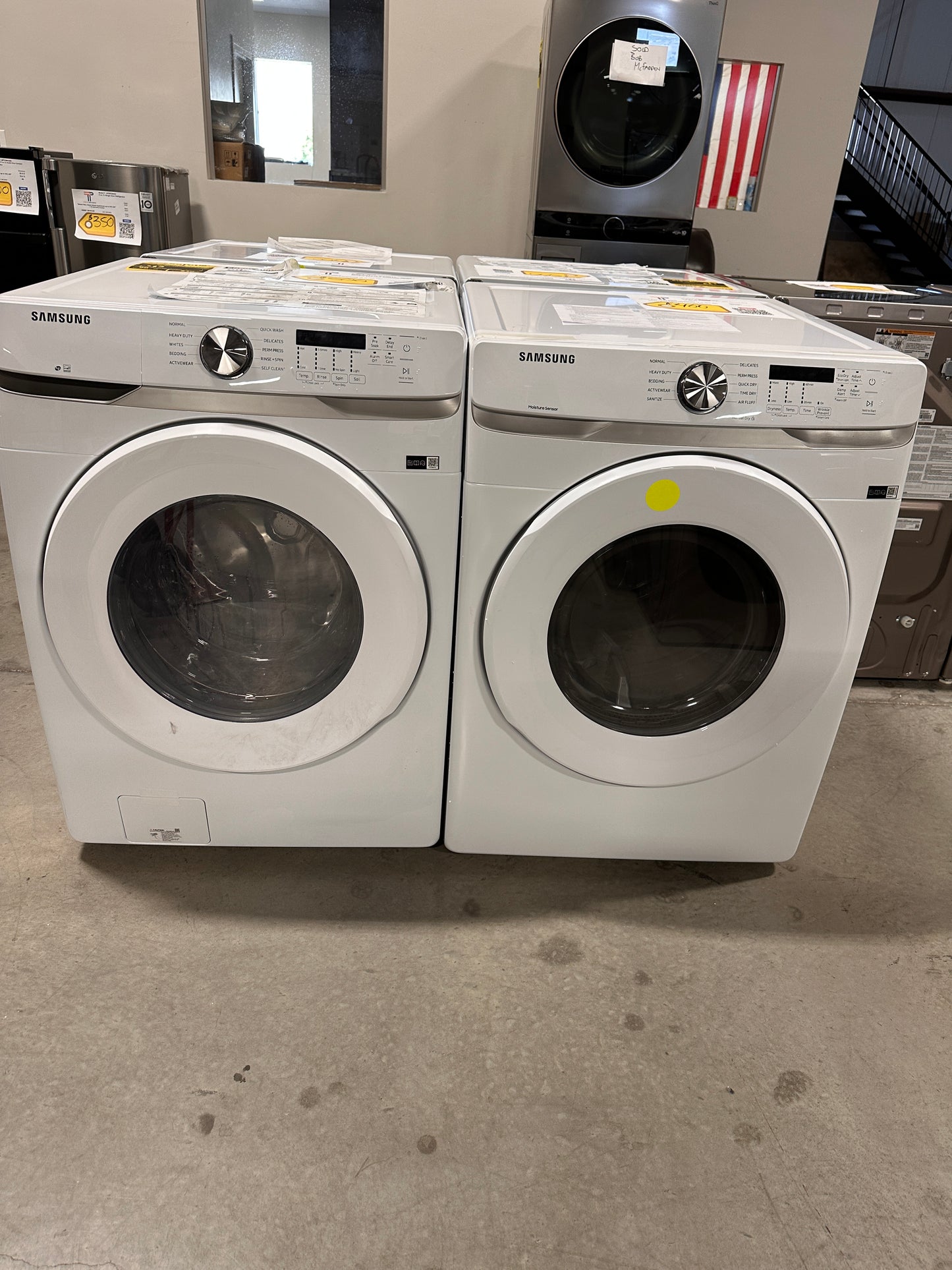 STACKABLE BRAND NEW SAMSUNG LAUNDRY SET - WAS13143 DRY12461