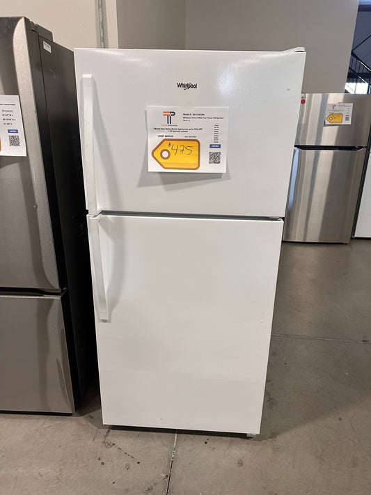 Whirlpool 30-inch Wide Top Freezer Refrigerator  MODEL: WRT318FZDW  REF14067