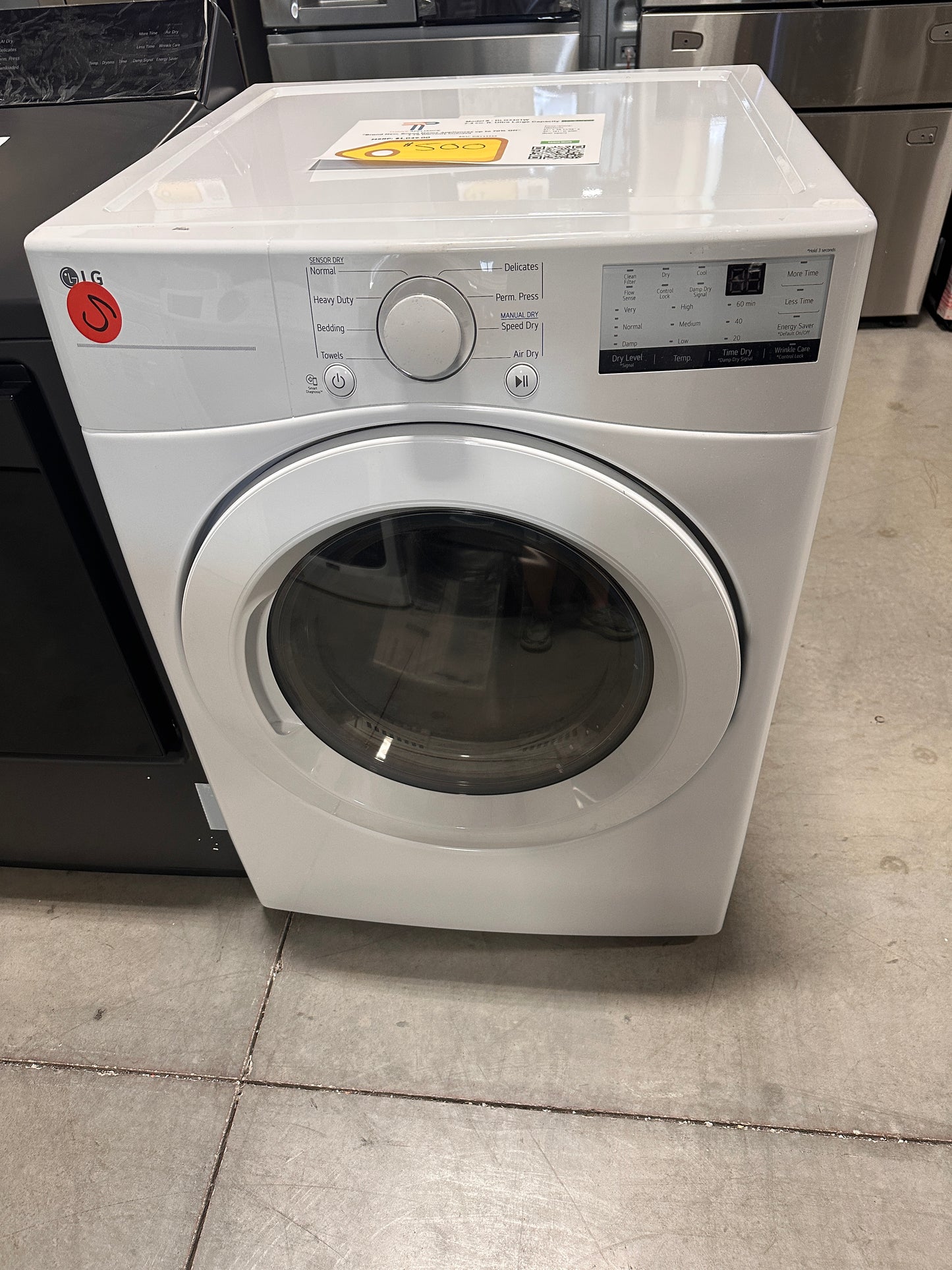 NEW 7.4 Cu. Ft. Ultra Large Capacity Gas Dryer LG  MODEL: DLG3401W  DRY13166