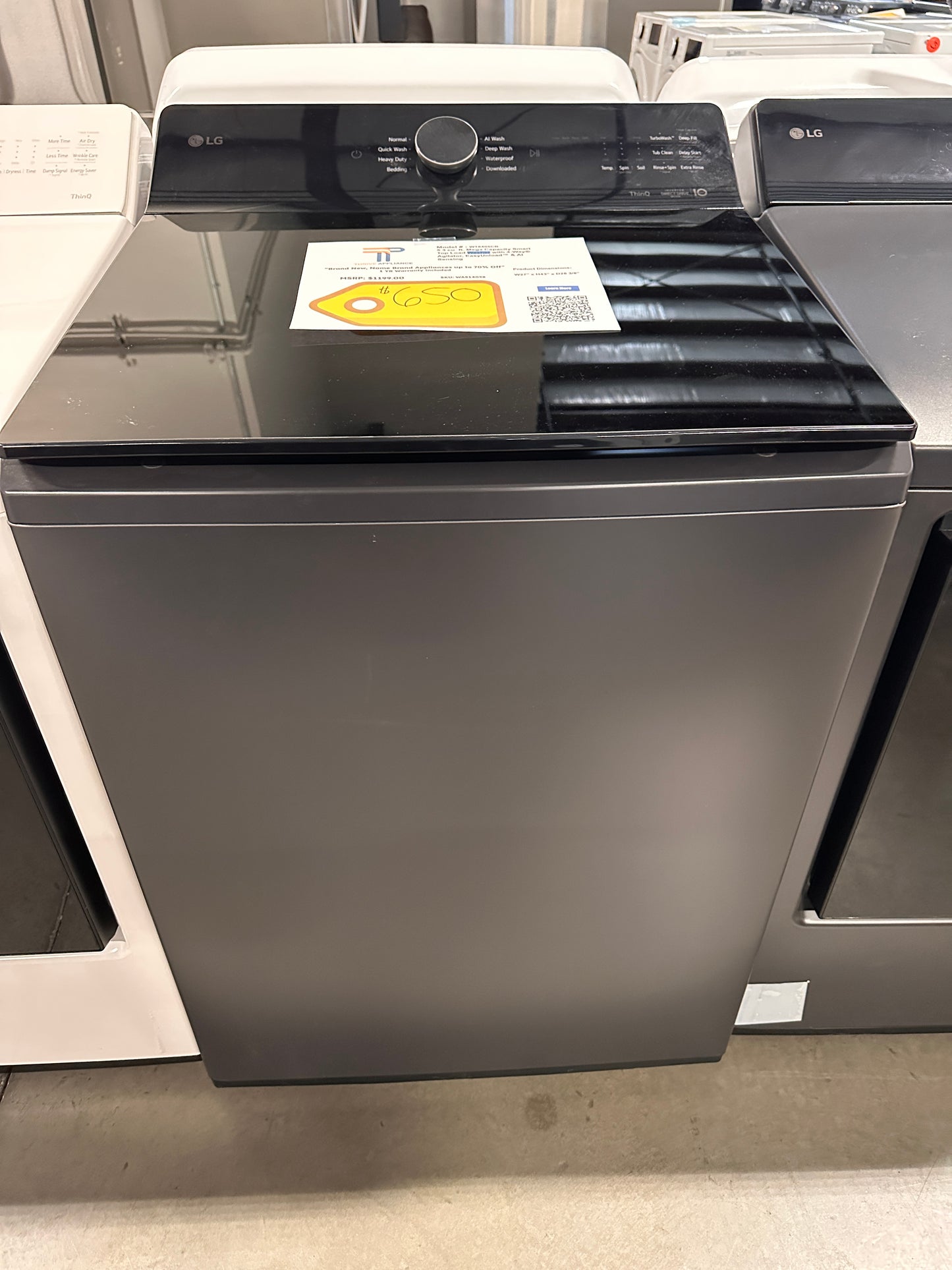 GREAT NEW TOP LOAD WASHER with 4-WAY AGITATOR MODEL: WT8405CB  WAS14058