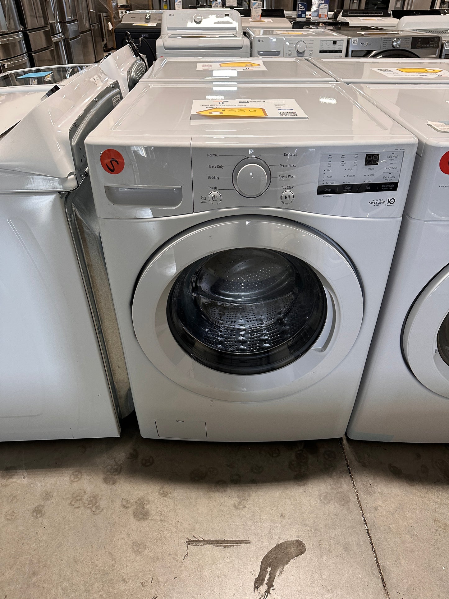 GREAT NEW STACKABLE LG FRONT LOAD WASHER MODEL: WM3400CW  WAS14037