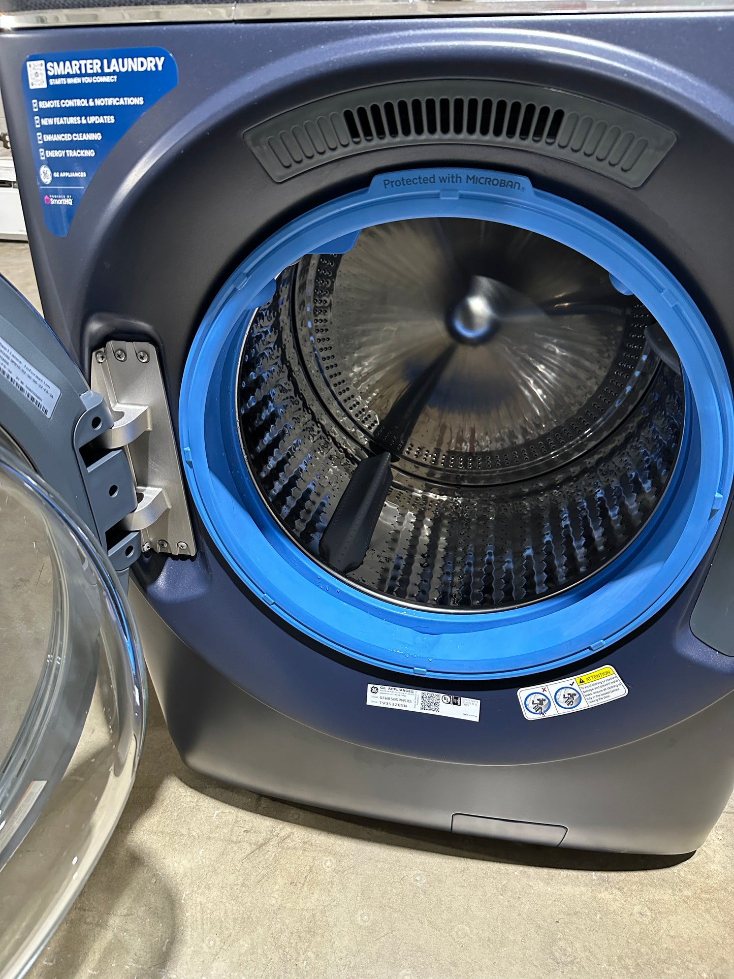 GREAT NEW GE FRONT LOAD WASHER - SAPPHIRE BLUE- MODEL: GFW850SPNRS WAS12094S