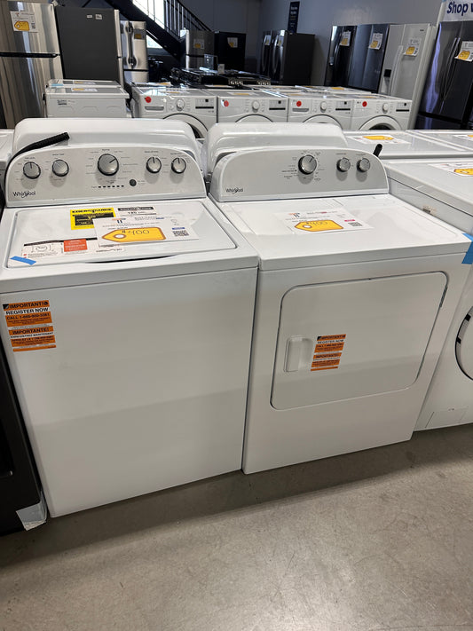 GREAT NEW WHIRLPOOL TOP LOAD WASHER ELECTRIC DRYER LAUNDRY SET WAS14062 DRY13063