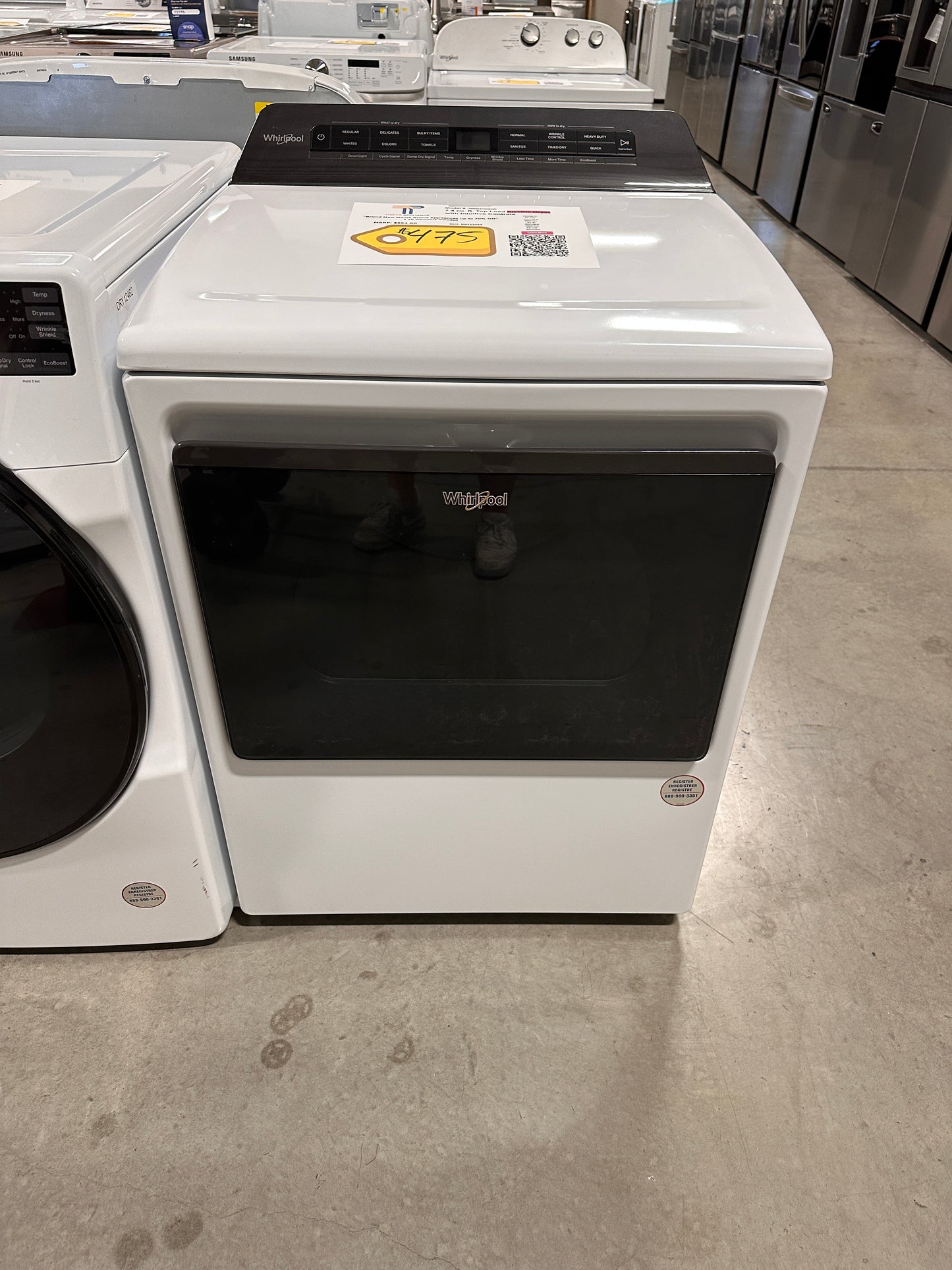 GREAT NEW WHIRLPOOL ELECTRIC DRYER MODEL: WED5100HW  DRY12484