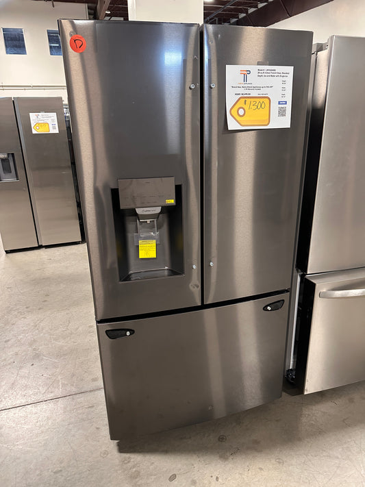 LG 28 Cu Ft French Door Refrigerator - Black Stainless Steel  MODEL: LRFS28XBD  REF14079