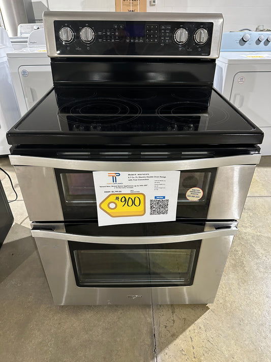 BRAND NEW DOUBLE OVEN ELECTRIC RANGE MODEL: WGE745C0FS RAG11576S