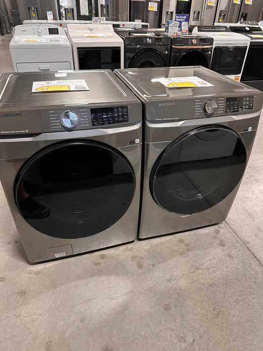 GREAT NEW SAMSUNG LAUNDRY SET FRONT LOAD WASHER ELECTRIC DRYER WAS14064 DRY13005