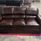 GENUINE LEATHER SOFA - MADE IN THE USA - GORGEOUS AMARETTO COLOR