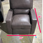 ABSOLUTELY GORGEOUS GENUINE LEATHER HERMES GREY POWER RECLINER