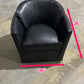 GORGEOUS NEW CANYON BLACK LEATHER SWIVEL CHAIR