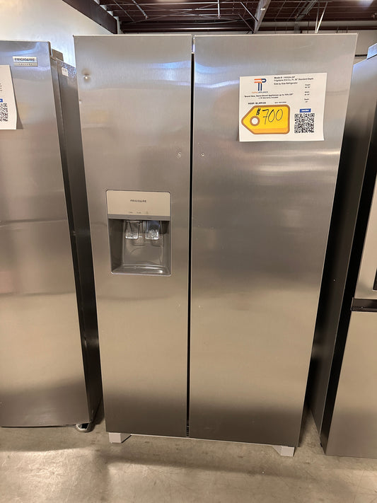 GREAT NEW FRIGIDAIRE SIDE BY SIDE FRIDGE MODEL: FRSS2623AW  REF13081