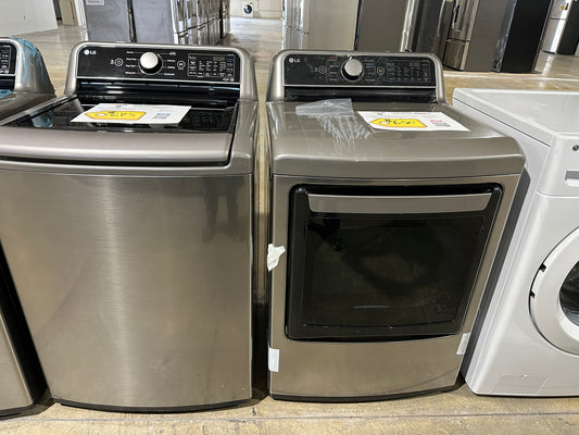 GORGEOUS NEW LG TOP LOAD WASHER ELECTRIC DRYER LAUNDRY SET - WAS12100S DRY12125S