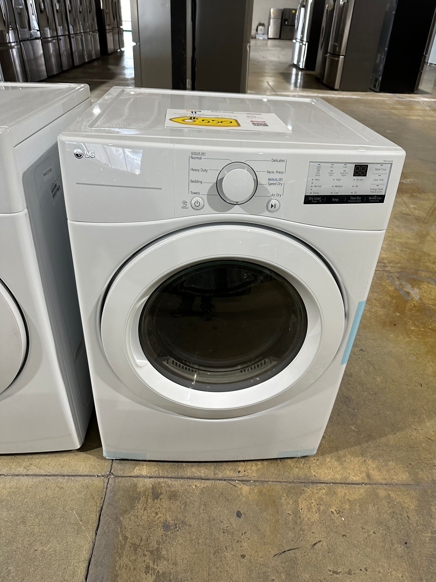 GREAT NEW LG STACKABLE ELECTRIC DRYER MODEL: DLE3400W DRY12124S