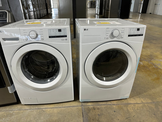 GORGEOUS LG STACKABLE FRONT LOAD WASHER ELECTRIC DRYER LAUNDRY SET - WAS12103S DRY12124S