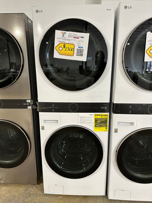 NEW LG STACKED WASHER DRYER LAUNDRY SET WASHTOWER MODEL: WKEX200HWA WAS12105S