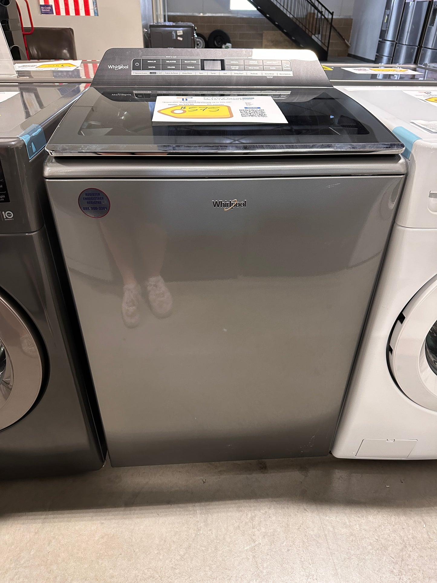 NEW WHIRLPOOL TOP LOAD WASHER WITH REMOVABLE AGITATOR MODEL: WTW8127LC  WAS13207