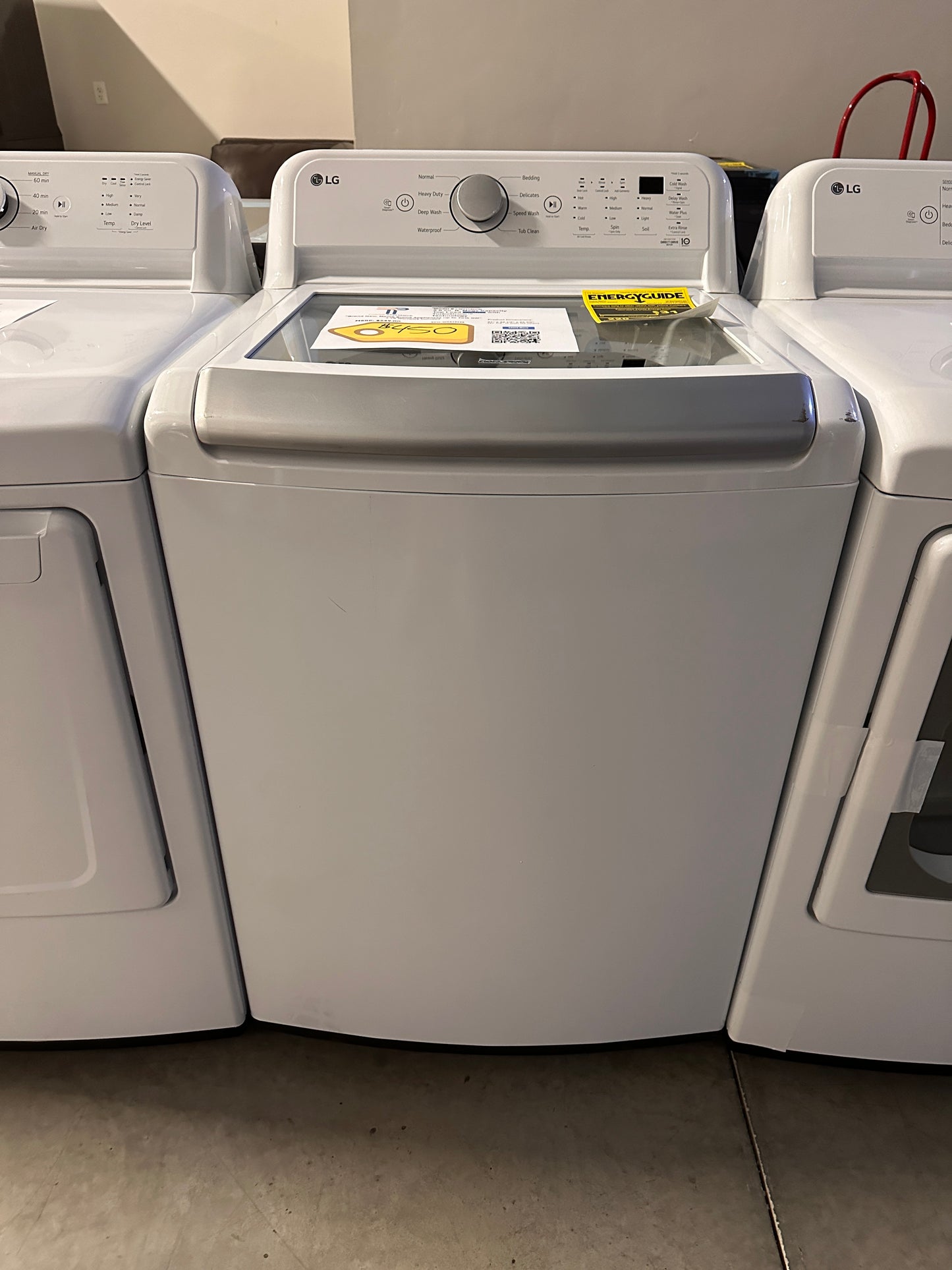 6MOTION TECHNOLOGY LG TOP LOAD WASHER MODEL: WT7150CW  WAS13199