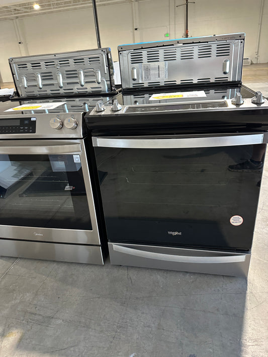 GREAT NEW WHIRLPOOL GLASS TOP ELECTRIC RANGE MODEL: WEE745HOLZ3 RAG11592S