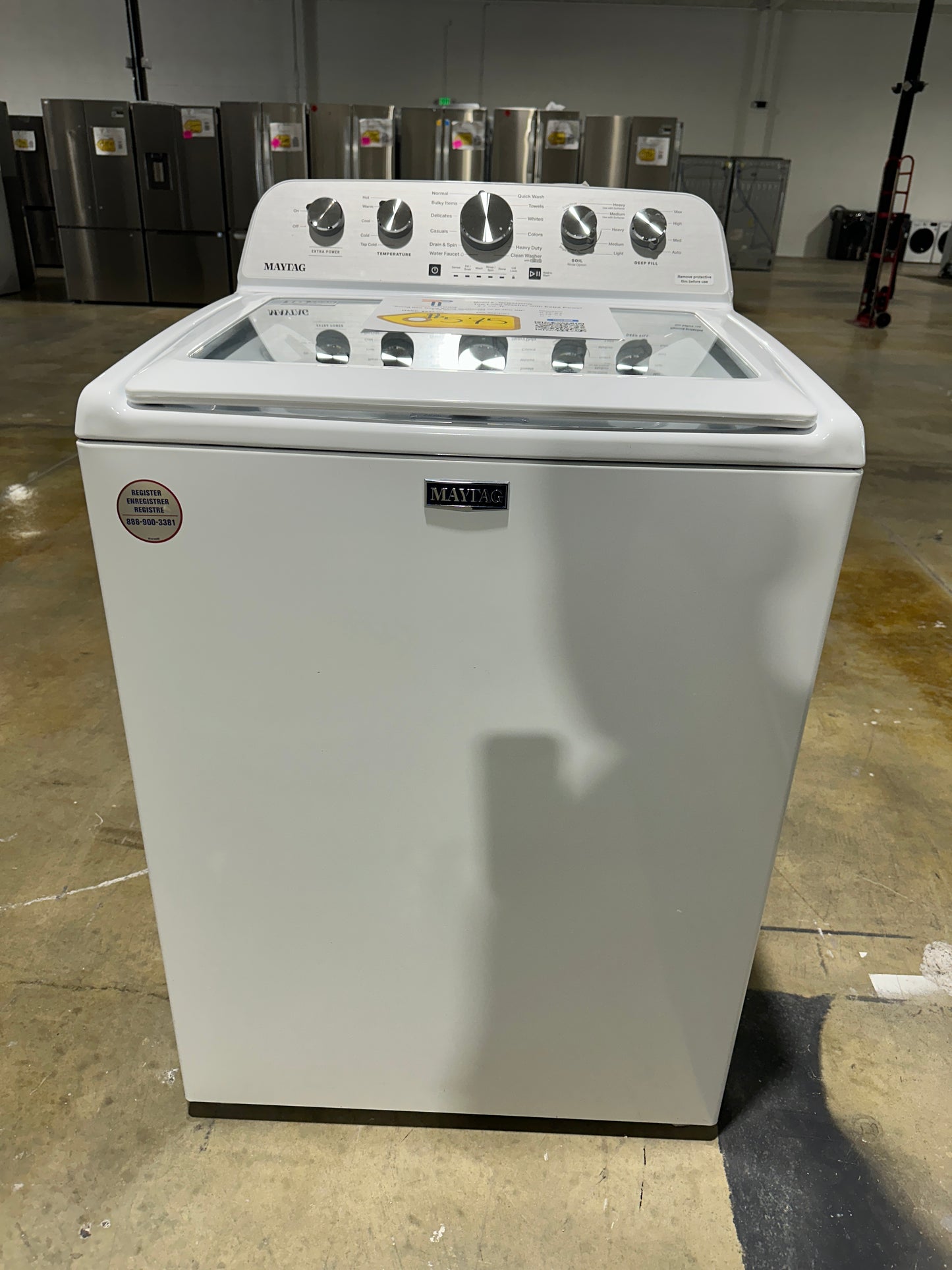 BEAUTIFUL BRAND NEW TOP LOAD MAYTAG WASHER MODEL: MVW5435PW WAS12146S