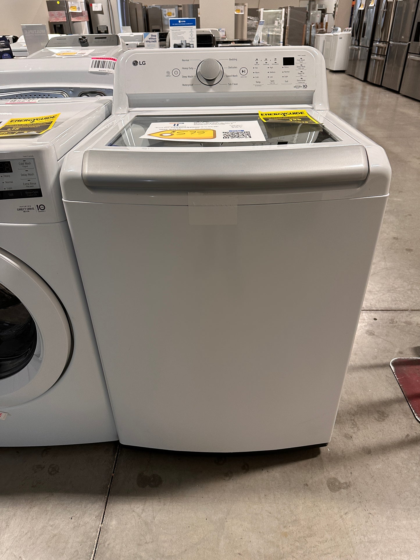 Smart Top Load Washer with 4 Way Agitator - White  MODEL:WT7155CW  WAS13246