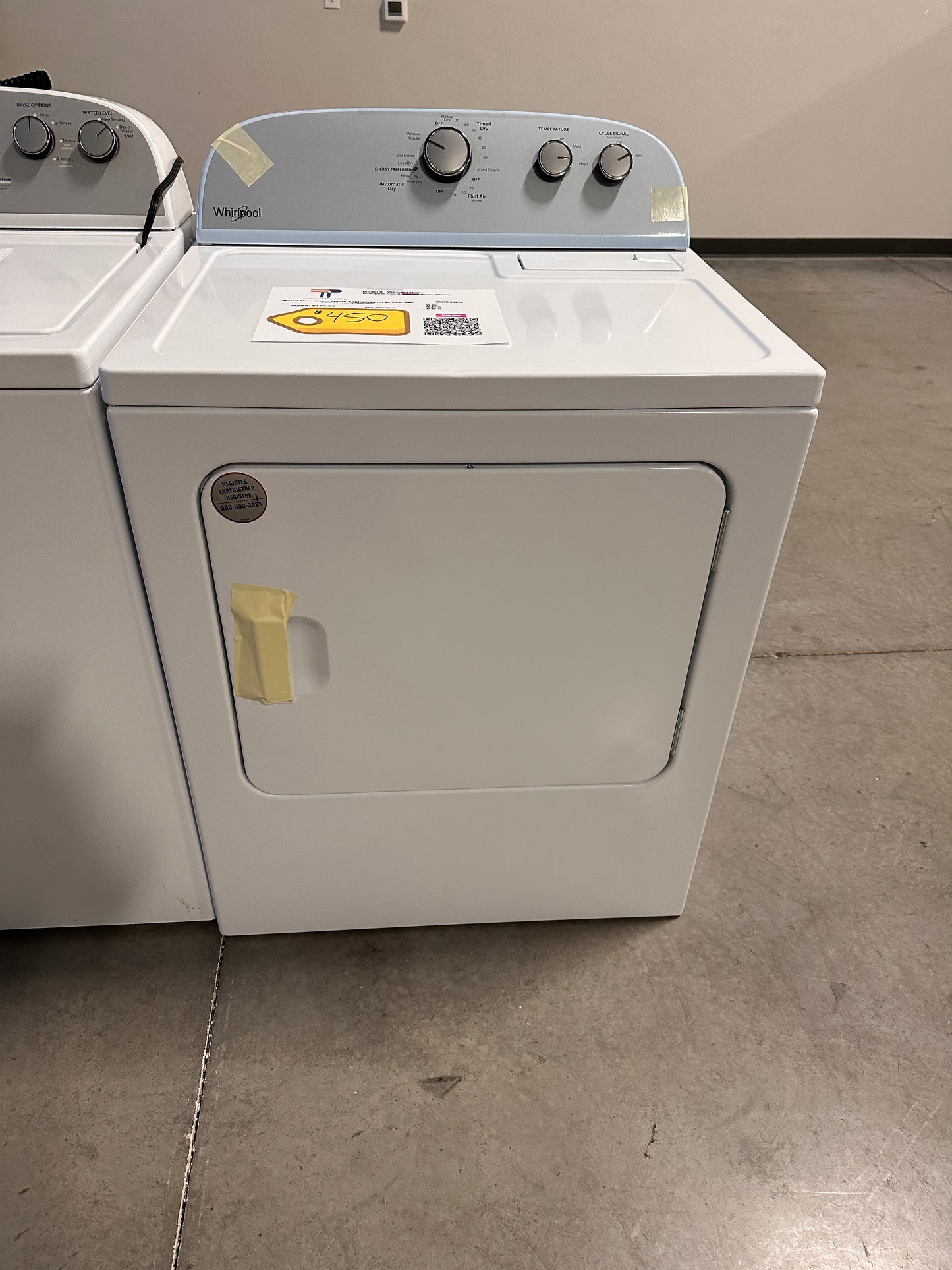 Whirlpool - 7.0 Cu. Ft. 14-Cycle Electric Dryer - White  MODEL:WED4815EW  DRY12531